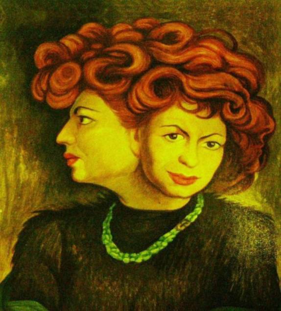 O famoso quadro de Matilde Urrutia, na Chascona, em santiago, no Chile